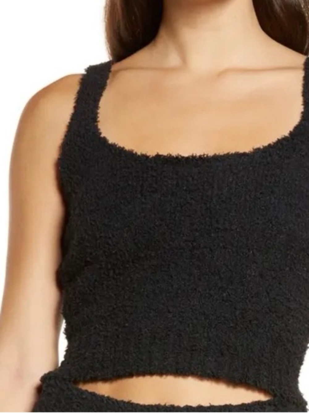 SKIMS Black Cozy Tank Top